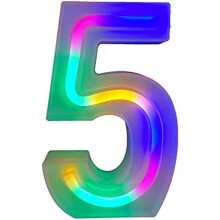 LED Neon Letter Lights, Light Up LED Letters Lights Light Up Marquee Letters Lights Letters Neon Signs Battery USB Multicolor