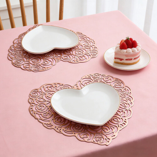 Heart Shaped Ceramic Vase 1.2L Valentine's Day Decor 1