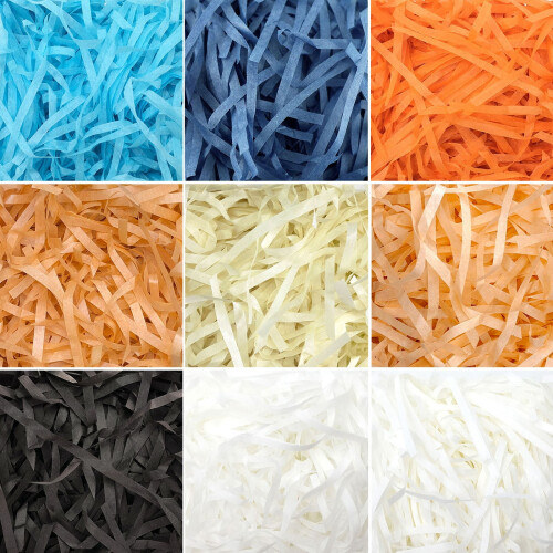 150g/σακούλα Πολύχρωμο χαρτί raffia, κομματάκια από κλωστές, γεμιστικά χόρτου, κομφετί 2