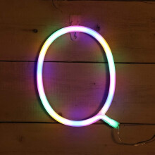 Letter Neon Lights, LED Neon Night Light Neon Lights Wall Decorative Night Light for Kids Bedroom Battery USB Operated Multicolor