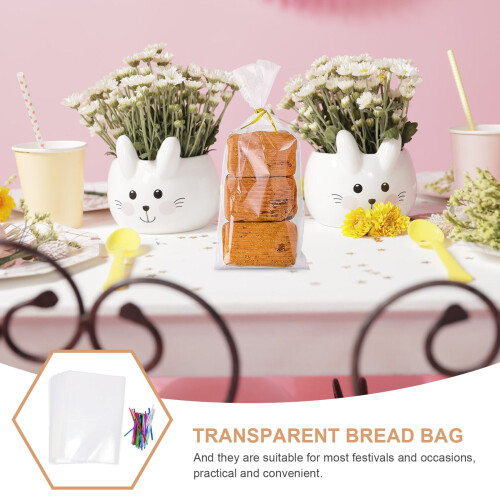 Sourdough Loaf Bags Airtight Rectangular Plastic Bread Storage Bags 100 Sets for Freshness 1