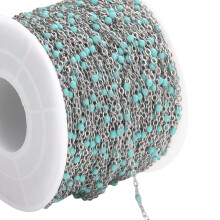 Sparkling 2M Stainless Steel Bead Chain Jewelry Making Chain Craft Chain Supplies Suitable for Necklace Creation