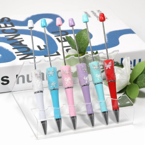 Lot de 5 stylos à perles en forme de fleur 2