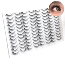 Umělé řasy Faux Mink 14mm Wispy3D Cat Eye 48 párů