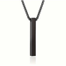 Geometrische Herren-Halskette aus Edelstahl, 2,5 mm Kette