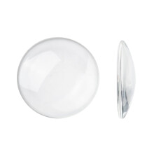 Cabochons en verre transparent 34,5–36 7,5 mm, 50 pièces