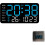 LED Wall Clock with Time Date Temperature and Night Light 1