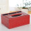 Leather Remote Control Organizer Box with Tissue Holder Compartment – Multi-Functional Storage, Space-Saving Modern Decor (24x17x9.5 cm) 4
