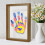 Family Handprint Kit Memory Frame with Paints Keepsake Craft Set(Brown) 4