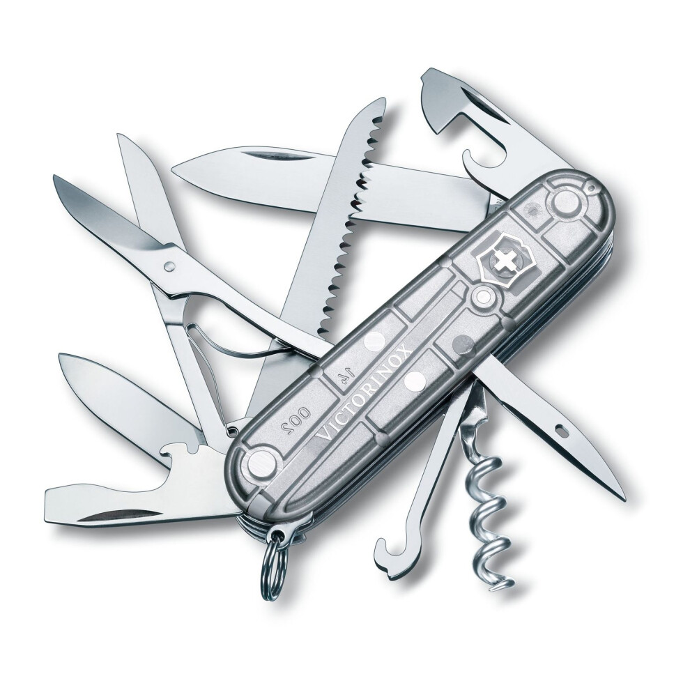 (silver) Victorinox HUNTSMAN Swiss army knife - 15 functions - genuine Swiss Made