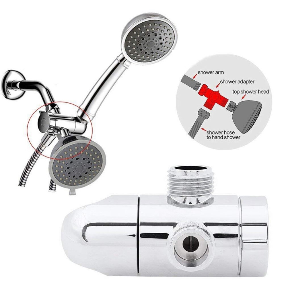 1/2 Inch Three-Way Shower Head Diverter Mount Shower Arm Valve Fix Bracket 9399596559568