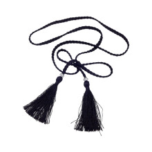 Women Seaside Bohemian Belt Tassels Decors Handmade Waist Belt for Ladies Dress
