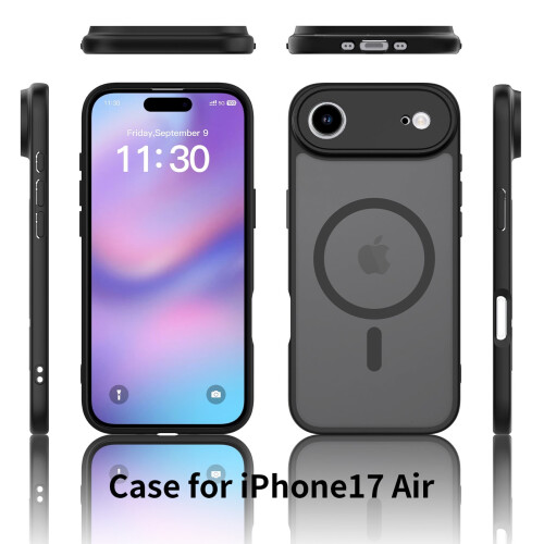 iPhone 17 Air Magnetic Case with Screen Protector Light Gray 1