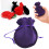 Bolsa de veludo roxa escura para guardar joias, 7 x 8 cm (2,75 x 3,14 polegadas). 2
