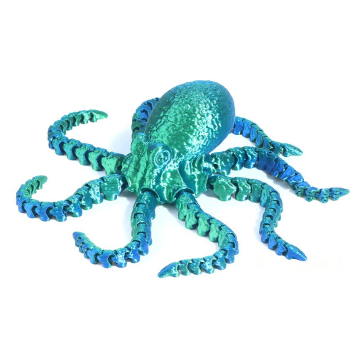 Estatueta de polvo impressa em 3D, verde e roxa, 27 cm 1