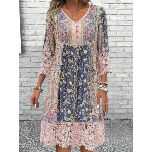 Plus Size Μόδα Κομψό Γυναικείο Φόρεμα Χαλαρό Casual Φόρεμα Γυναικείο Φόρεμα Νέας 1