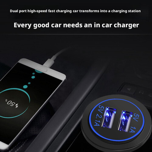 Dual-USB-Autoladegerät 5V 1A + 2,1A 2