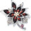 Broche de flor para mulheres com strass, cristal e pérola. 1