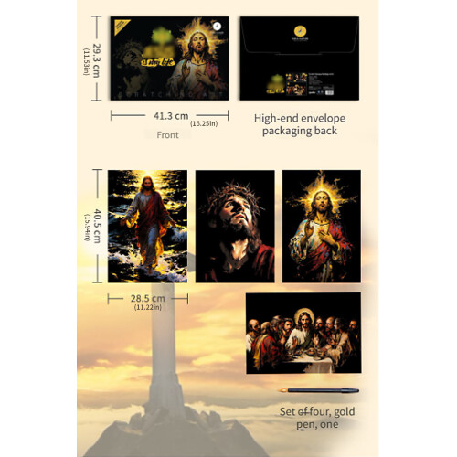 Adult Scratch Craft Set Includes 4 Portraits Sheet for Religious 2