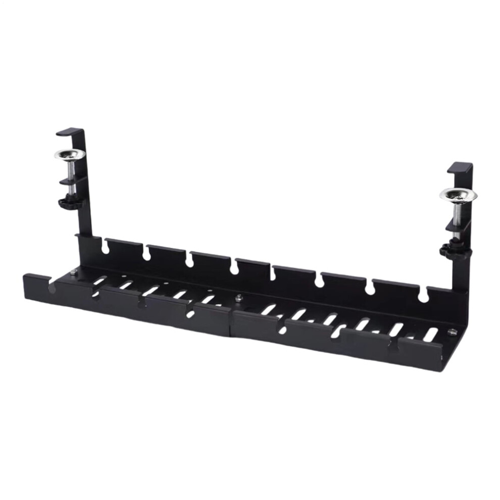 Under Desk Cable Management Cable Tray Organizers Metal Wire Rack With Clamp Mount Power Strip Holder For Home Workplace Upgrade 9085618309784