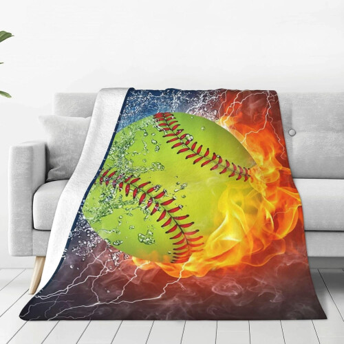 Flanelová fleecová deka Fire Softball 60x50 palců 1