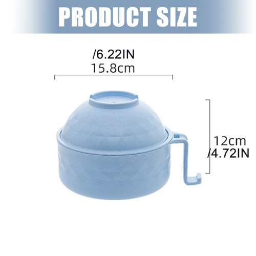 Large Capacity Microwave Safe Soup Bowl Set With Drain-Black 1 2