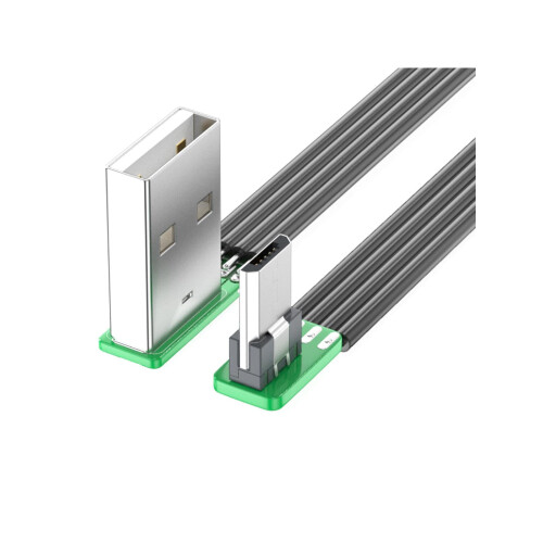 Καλώδιο USB σε Micro USB με γωνία 90 μοιρών για φόρτιση ηλεκτρονικών συσκευών και 2