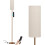 Luminária de chão moderna de 162 cm (64 polegadas), com controle remoto e intensidade regulável, 9 W. 1