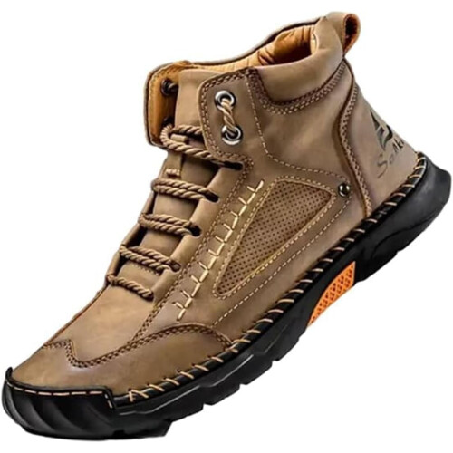 Olveros Men's Wide Width Leather Boots Waterproof Arch