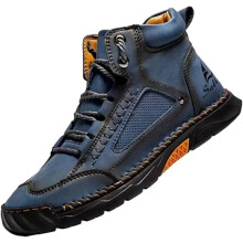Olveros Men's Wide Width Leather Boots Waterproof Arch