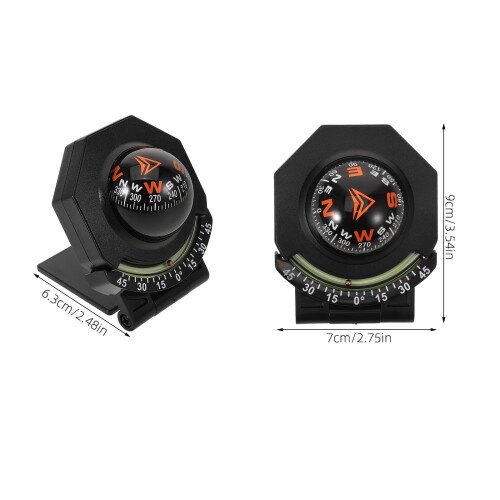 Car Dashboard Compass for Vehicles, Accurate Direction Navigation, Easy to Read Auto Compass for Driving 1