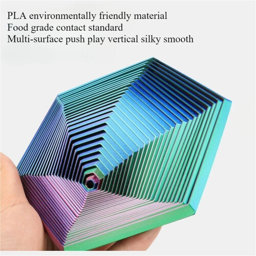 Fractal Hexagon Fidget Toy3D Printed Stress Relief Desktop 2
