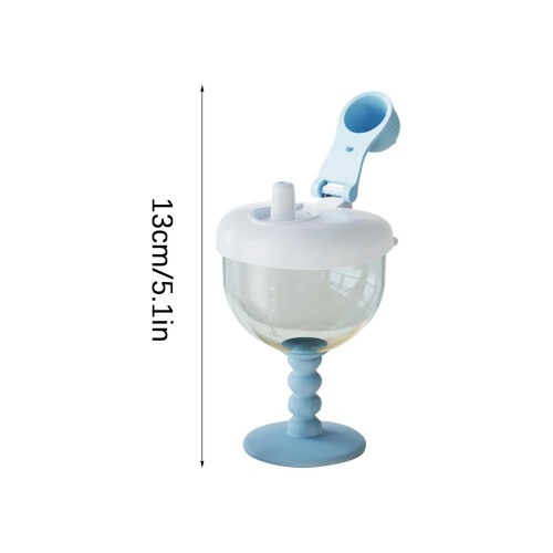 Plastic Sippy Cup Blue High-Footed 5.1In Leak-Proof 2