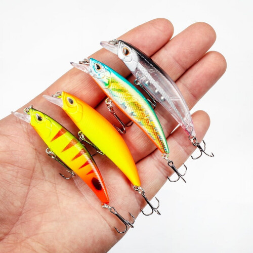 2er-Set Bass-Swimbaits mit 3D-Augen, künstliche Angelköder, robust, 6,8 cm/4 g, Kunststoff-Angelköder 1
