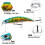 2 τεμάχια Bass Swimbaits3D Eyes Τεχνητά δολώματα ψαρέματος για ανθεκτικές ρίψεις Σετ 7