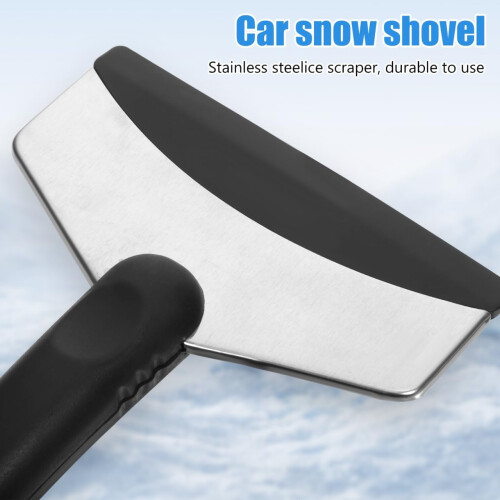 Raspador de gelo e vassoura de neve de aço inoxidável de 7 polegadas para para-brisa de carros – Compatível com descongeladores elétricos 1