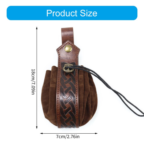 Medieval Belt Pack Set with Nordic Embossing and Detachable 2