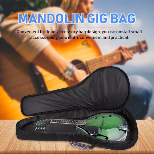 Black Nylon Mandolin Bag with Adjustable Strap 1 Pc