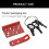 Offset Hinge Pull Plate Multiple Metric Holes Right Angle Backing Plate Pull Handle Set for Car Body 4