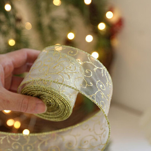 Fita de Natal de 79 polegadas para decoração de presentes, ideal para árvore de Natal, caixas de presente, laços, guirlandas, arranjos e artigos 2