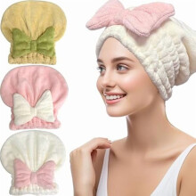 Mikrofaser-Haarturban für Damen, 3er-Pack