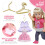 Μεταλλικές κρεμάστρες ρούχων για κούκλες, μικρές μίνι βάσεις, 20 τεμάχια 2