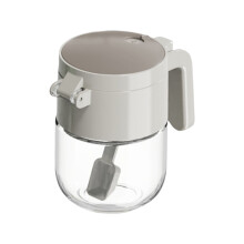 Distributeur de sel en verre transparent avec cuillère (1 pièce)