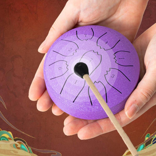4-inch 9-note hollow steel tongue drum 1