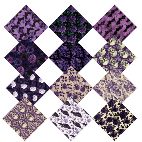 Halloween scrapbook paper set 12 sheets 15x15 cm 1