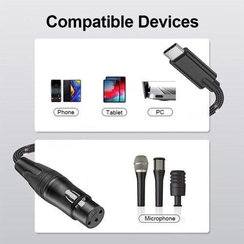 Adaptérový kabel USB-C na 3pinový pro mikrofon 1