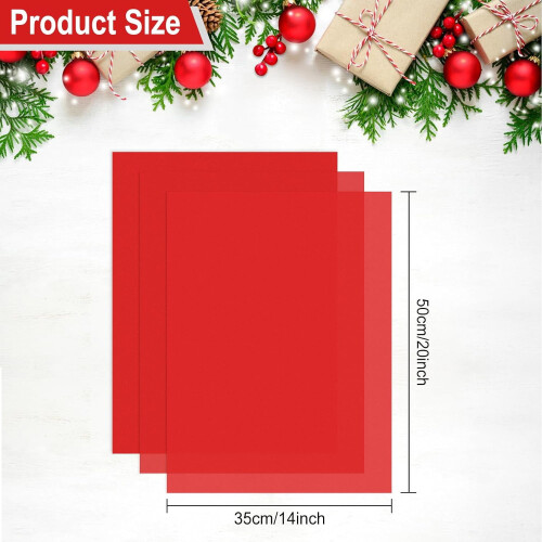 Papel de seda vermelho, 100 folhas, 50,8 x 35,6 cm (20 x 14 polegadas) 1