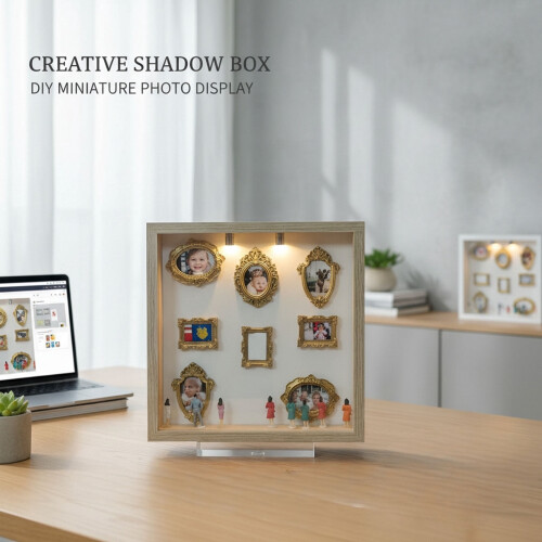 Museum Silhouette Shadow Box Frame Plastic Decorative Display Case Wall Decor For Memory Keepsake Collectibles 2