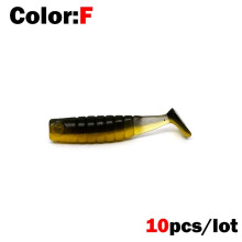 10 bpíosa/lot Mealláin bhoga rubair bhoga Rockfish 4cm1g baoite éisc iascaireachta saorga boga le péisteanna íseal-silicone