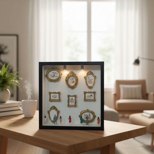 Museum Silhouette Shadow Box Frame Plastic Decorative Display Case Wall Decor For Memory Keepsake Collectibles 2